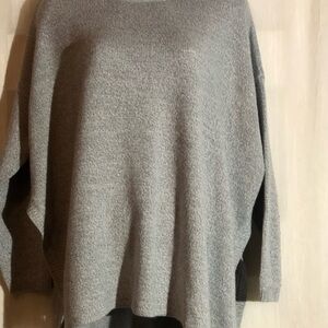 Gray Oversized Crew Neck Sweater by Dividend